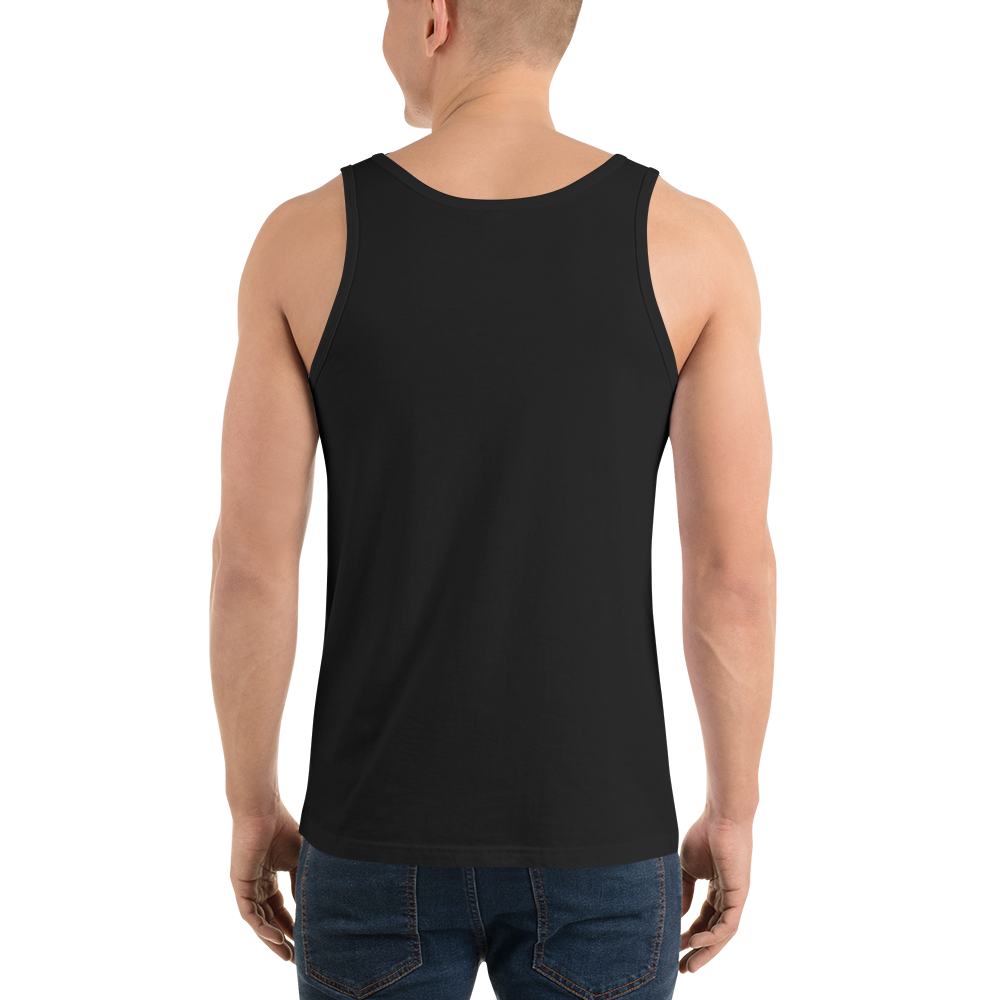 Angry Music Makes Me Giddy men's tank back view - Bella Canvas 3480 black