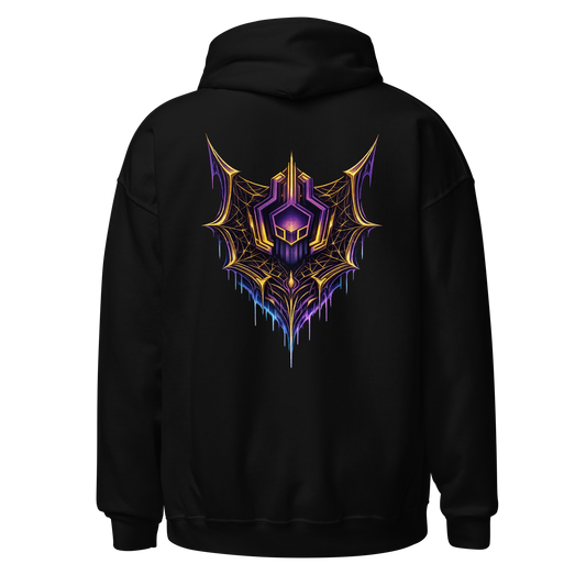 The Slick Programmer Hacktivist hoodie black 3D flat back - cyber dark alt streetwear