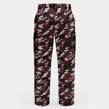 Camo Cargo Pants - Ridiculous Red 3D