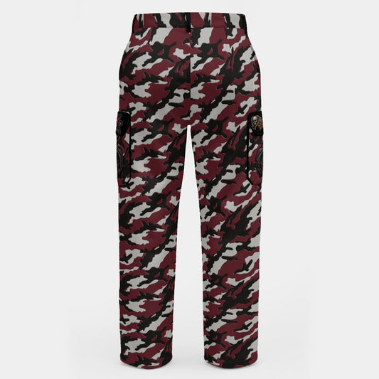 Camo Cargo Pants - Ridiculous Red 3D