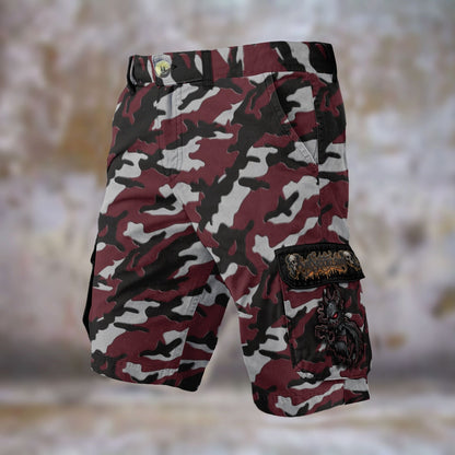Super Freak - Red 3D Camo Cargo Shorts