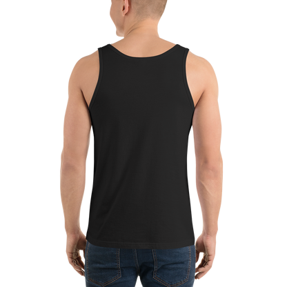 Angry Music Makes Me Giddy men's tank back view - Bella Canvas 3480 black