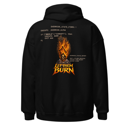 Hacktivist System Override hoodie black 3D back - cyber infosec dark alt streetwear