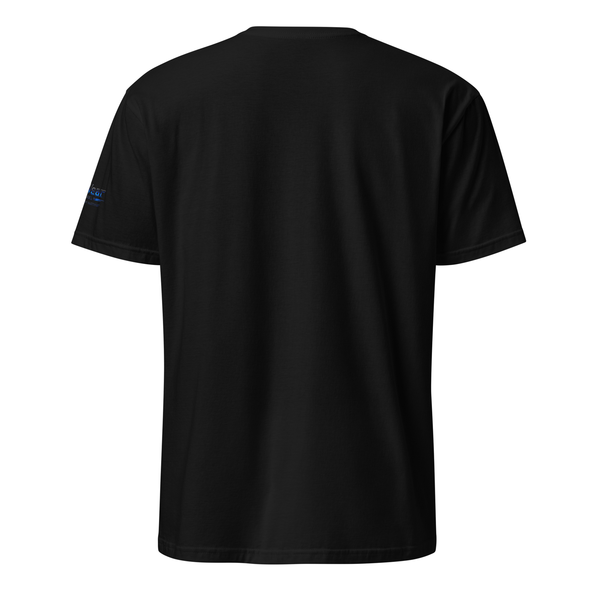 MalWear Coder's Spider mascot tee back - black cyber goth hacker streetwear t-shirt 3D mock-up