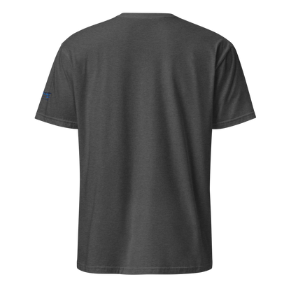 MalWear Coder's Spider mascot tee dark heather grey back - alt tech gamer streetwear tee 3D mock-up