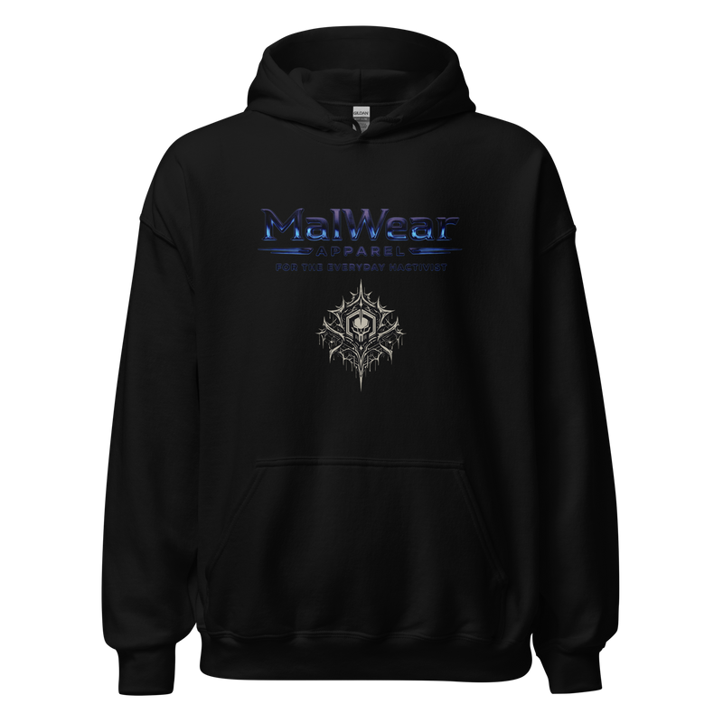 The Slick Programmer Hacktivist hoodie black 3D flat front - cyber dark alt streetwear